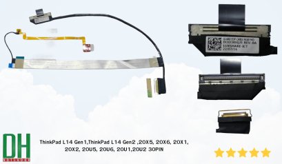 อะไหล่ สายแพรหน้าจอ  ThinkPad L14 Gen1,ThinkPad L14 Gen2 ,20X5, 20X6, 20X1, 20X2, 20U5, 20U6, 20U1,20U2 30PIN