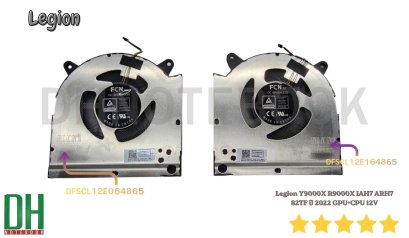 อะไหล่ พัดลม สำหรับ เปลี่ยน ใช้ทดแทน Legion Y9000X R9000X IAH7 ARH7 82TF ปี 2022 GPU+CPU 12V 4PIN