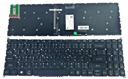 แป้นพิมพ์ คีย์บอร์ดโน๊ตบุ๊ค Acer Swift 3 SF315 มีไฟ 15 นิ้ว ฟังชั่นสีฟ้า Laptop Keyboard