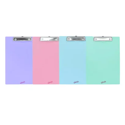 คลิปบอร์ด ขนาด A4 สีพาสเทล แบบทึบ ตราคิปปี้