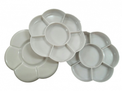 จานสี สีขาวใหญ่ (1โหล)