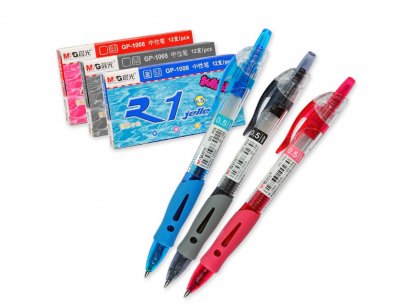 ปากกาเจลกด 0.5 mm. (บรรจุ 12 ด้าม) GP1008