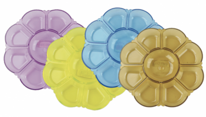 จานสีดอกท้อใหญ่ (1โหล)