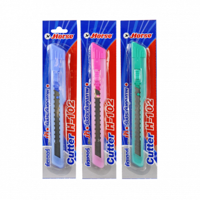มีดคัตเตอร์ พลาสติก ตราม้า H-102 ด้ามเล็ก