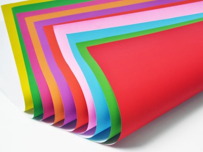 กระดาษโปสเตอร์บางสีหน้าเดียว ( 100 แผ่น )