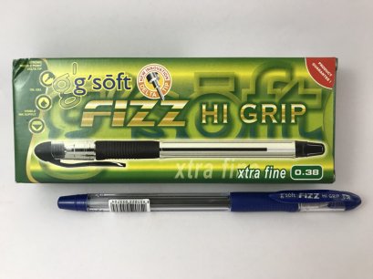 ปากกาลูกลื่น 0.38 มม. จีซอฟท์ HI-GRIP 
