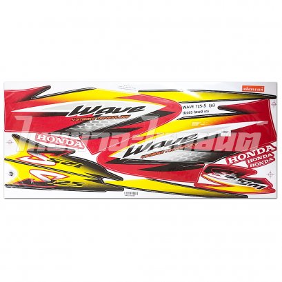 สติ๊กเกอร์ Wave125s 2003 ทูโทน [ติดรถ สีแดง]