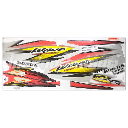 สติ๊กเกอร์ Wave125s 2003 ทูโทน ยี่ห้อ  BY ไทยนำอะไหล่ยนต์
