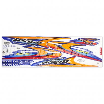 สติ๊กเกอร์ติดรถ เวฟ 125 อา 2003 รุ่น 4 (สีน้ำเงิน)