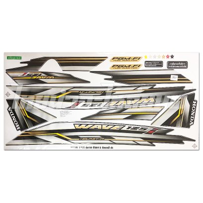สติ๊กเกอร์ติดรถ Wave125-I รุ่น10 2012 (สีดำ) ยี่ห้อ BY ไทยนำอะไหล่ยนต์