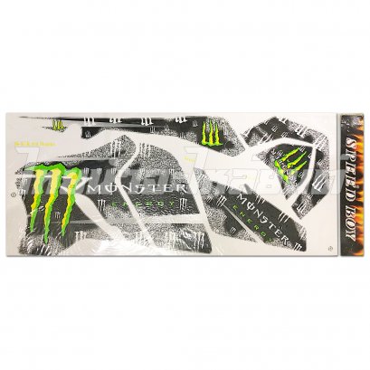 สติ๊กเกอร์ KSR MONSTER รุ่น1 [ติดรถ สีขาว-ดำ]