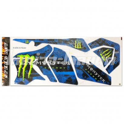 สติ๊กเกอร์ KSR MONSTER รุ่น1 [ลาย Monster] สีฟ้า-ดำ
