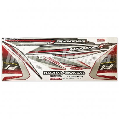 สติ๊กเกอร์ติดรถ เวฟ110-I 2014 FI รุ่น 17 (แดง/ดำ)