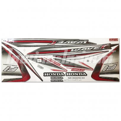 สติ๊กเกอร์ติดรถ เวฟ110-I 2014 FI รุ่น 17 (ดำ/แดง)