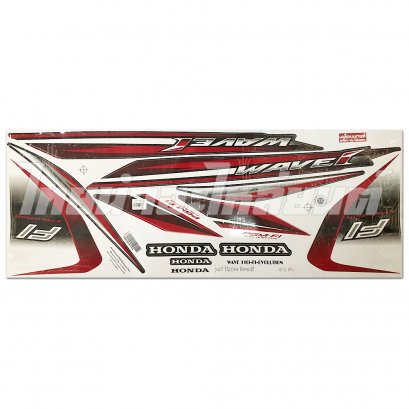 สติ๊กเกอร์ติดรถ เวฟ110-I 2014 FI รุ่น 17 (ขาว/ดำ)