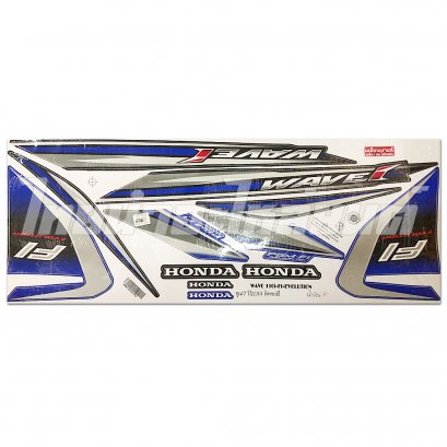 สติ๊กเกอร์ติดรถ เวฟ110-I 2014 FI รุ่น 17 (น้ำเงิน/ดำ)