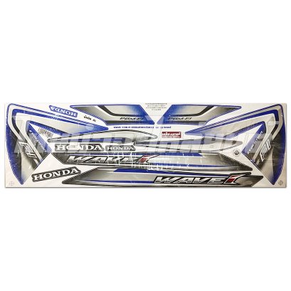 สติ๊กเกอร์ Wave110-I 2015 รุ่น 19 [ติดรถ สีน้ำเงิน ดำ]