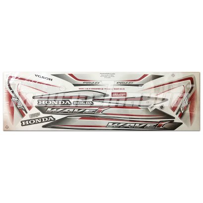 สติ๊กเกอร์ Wave110-I 2015 รุ่น 19 [ติดรถ สีขาว ดำ]