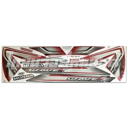 สติ๊กเกอร์ Wave110-I 2015 รุ่น 19 [ติดรถ สีดำ แดง]