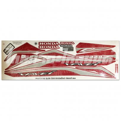 สติ๊กเกอร์ Wave110-I 2019 รุ่น 29 [ติดรถ สีแดง]