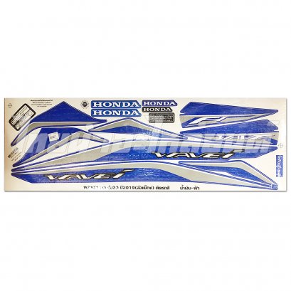 สติ๊กเกอร์ Wave110-I 2019 รุ่น 29  [ติดรถ สีน้ำเงิน ฟ้า]