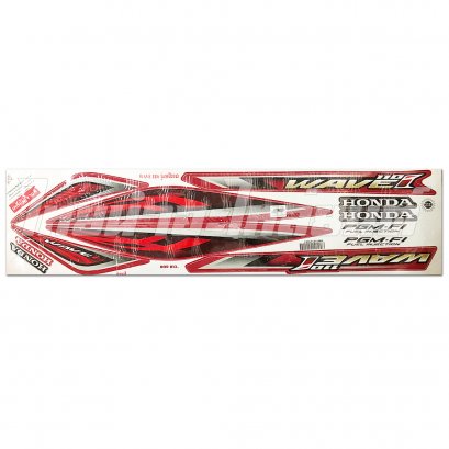 สติ๊กเกอร์ Wave110-I 2013 รุ่น16 สีแดง-ขาว ยี่ห้อ VIP
