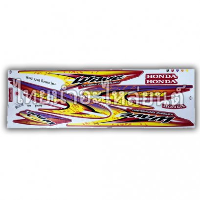 สติ๊กเกอร์ติดรถ เวฟ125 อา 2003 รุ่น 4 (สีแดง)