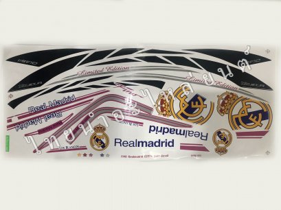 สติ๊กเกอร์ Fino Real madrid รุ่น 27 2014 [ติดรถ สีชมพู ขาว]
