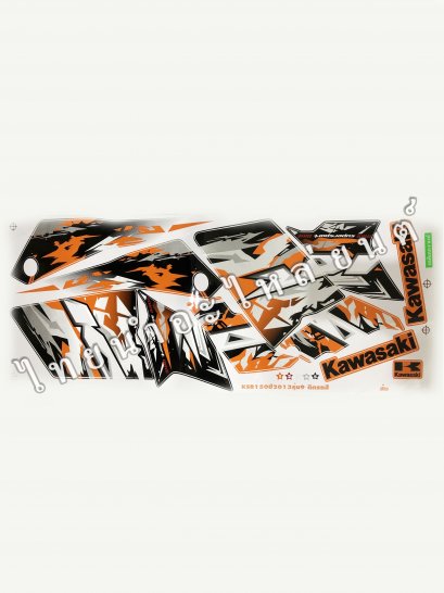 สติ๊กเกอร์ KSR150 รุ่น 9 2013  [ติดรถ สีส้ม]