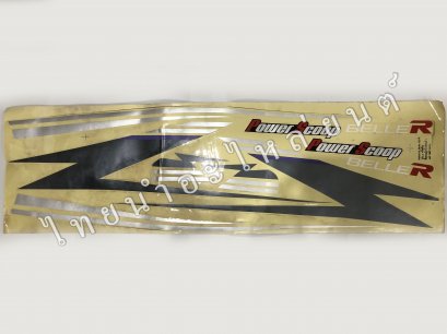 สติ๊กเกอร์ Belle100R [ติดรถ สีน้ำเงิน-ดำ]