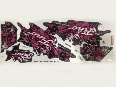 สติ๊กเกอร์ Fino Fashion รุ่น12 2010 [ติดรถ สีดำ ชมพู]