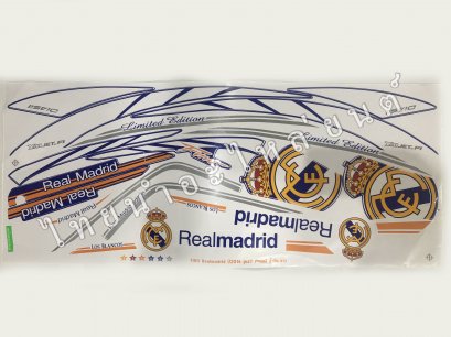 สติ๊กเกอร์ Fino Real madrid รุ่น 27 2014 [ติดรถ สีน้ำเงิน ขาว]