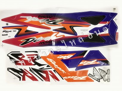 สติ๊กเกอร์ Dash RS 2001 ไฟคู่ [ติดรถ สีดำ]