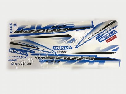 สติ๊กเกอร์ Wave110-I รุ่น 10 2010 [ติดรถ น้ำเงิน]