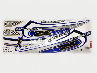 สติ๊กเกอร์ Scoopy-I รุ่น 1 2009 [ติดรถ สีน้ำเงิน]