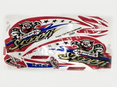 สติ๊กเกอร์ Scoopy-I รุ่น 12 2012 [ติดรถ สีขาว แดง]