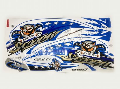 สติ๊กเกอร์ Scoopy-I รุ่น 12 2012 [สีน้ำเงิน ขาว]