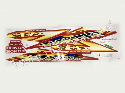 สติ๊กเกอร์ Wave100 รุ่น 6 2004 [ติดรถ แดง]