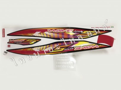 สติ๊กเกอร์ Wave100s 2006 รุ่น 9  [ ติดรถ สีชมพู]