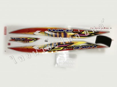 สติ๊กเกอร์ Wave100s 2006 รุ่น9 [ติดรถ สีดำ]