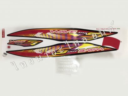 สติ๊กเกอร์ Wave100s 2006 รุ่น 9 [ติดรถ สีแดง]