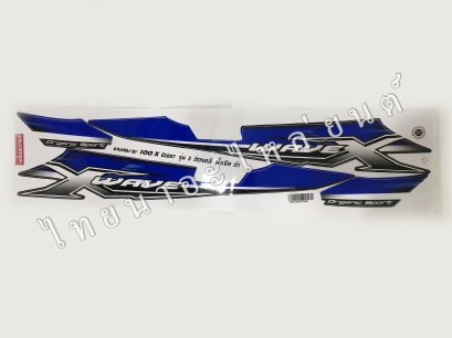 สติ๊กเกอร์ Wave100x รุ่น 3 2007  [ติดรถ สีน้ำเงิน ดำ]