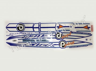 สติ๊กเกอร์ Click Play 2007 รุ่น 7  [ติดรถ สีน้ำเงิน]