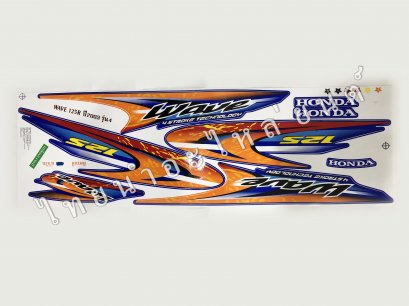 สติ๊กเกอร์ Wave125R 2003 [ติดรถ สีน้ำเงิน]