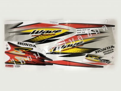 สติ๊กเกอร์ Wave125s 2003 ทูโทน [ติดรถ สีดำ]
