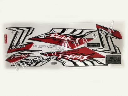 สติ๊กเกอร์ Click-I Street 2011 รุ่น 17 [ติดรถ สีดำแดง]