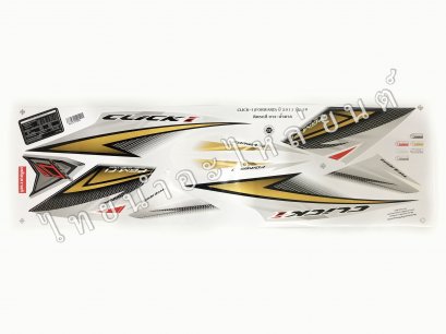 สติ๊กเกอร์ Click-I Forward 2011 รุ่น 19 [ติดรถ สีขาวน้ำตาล]