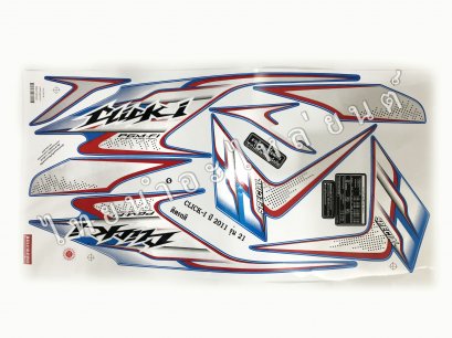 สติ๊กเกอร์ Click-I Special 2011 รุ่น 21 [ติดรถ สีน้ำเงิน]