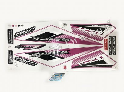 สติ๊กเกอร์ Click125-I Sport 2015 รุ่น14 [ติดรถ สีชมพูดำ]