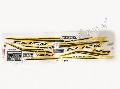 สติ๊กเกอร์ Click125-I 2016 รุ่น15 [ติดรถ สีเหลือง]